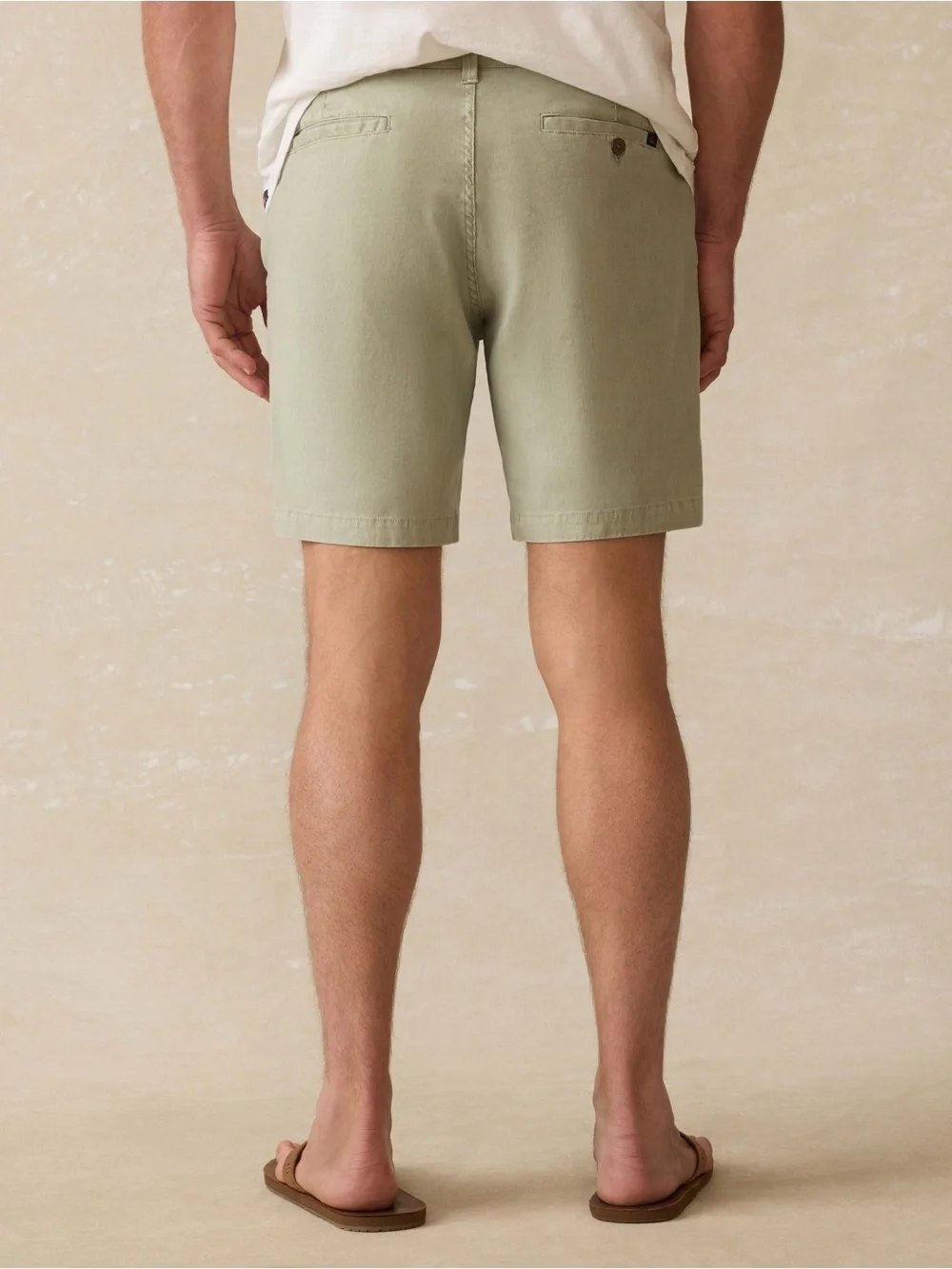 Brand New-Faherty Men’s Cotton/Linen Short Khaki